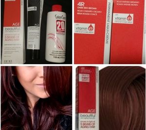 Dark red brown & medium intense red hair bundle